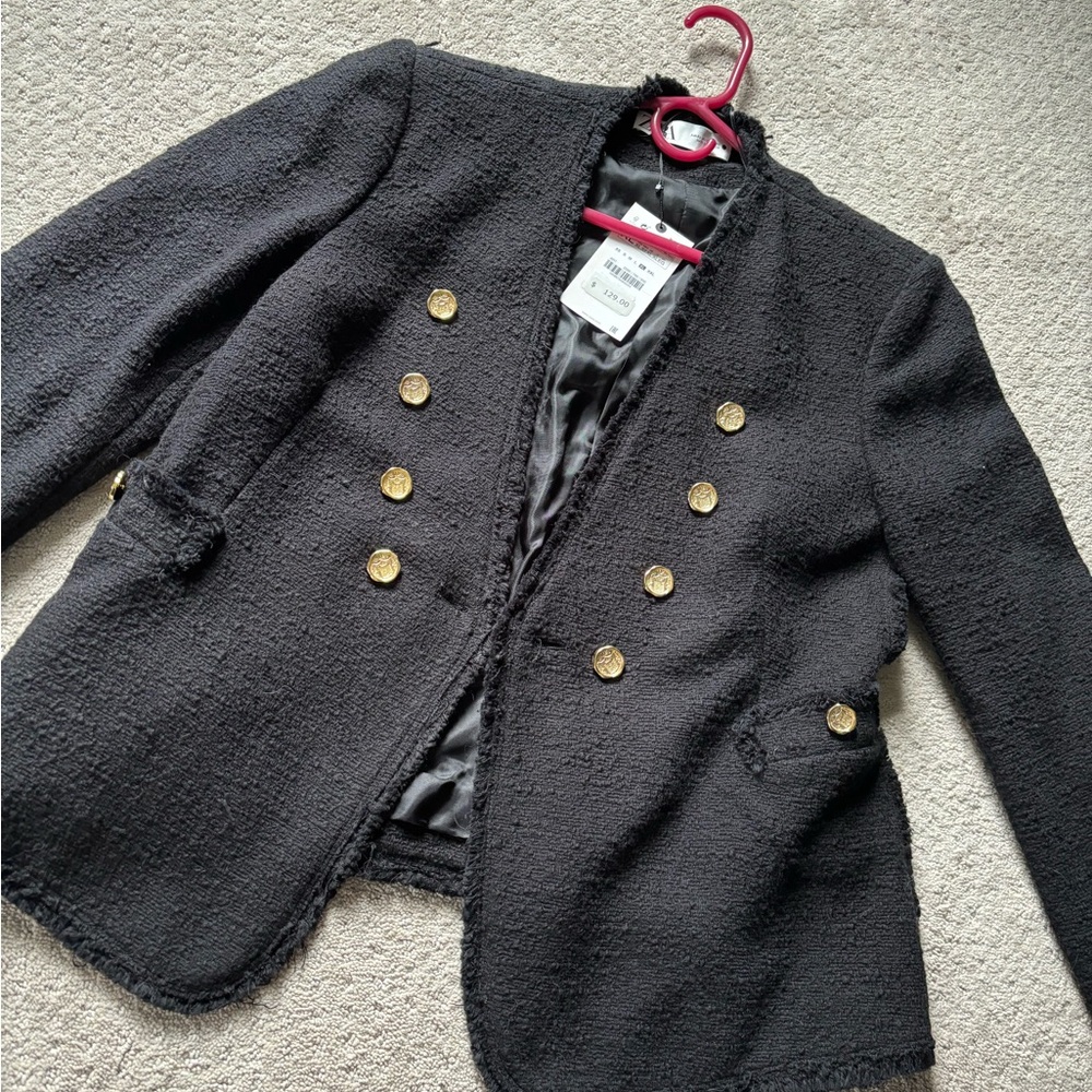 Zara coat with gold buttons